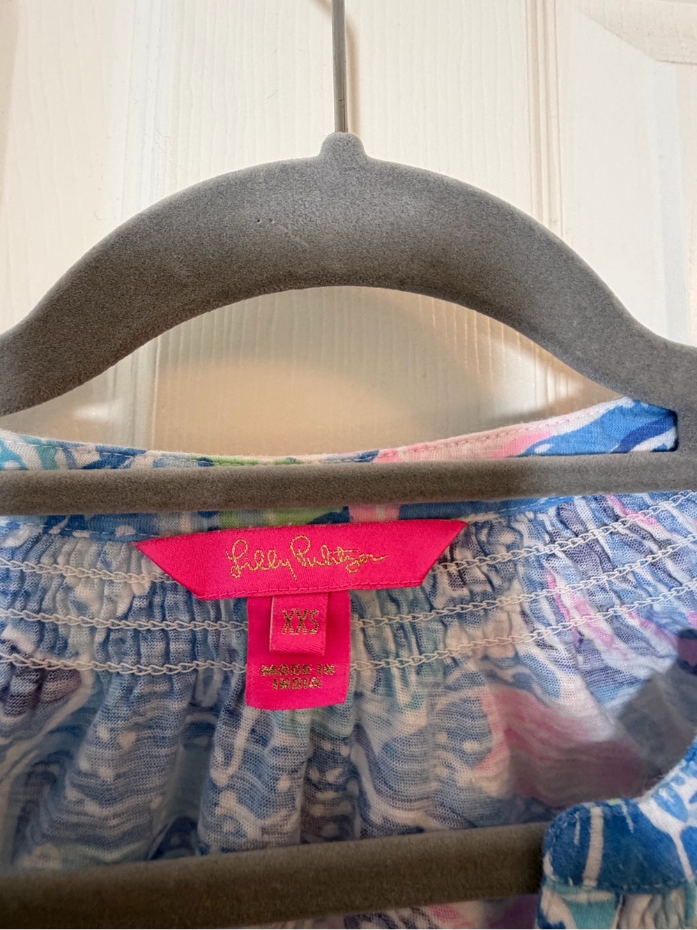 Lilly Pulitzer Blue & Pink Floral Sleeveless Tank Size XXS - Picture 3 of 9